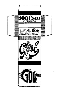 GOL. 100 HOJAS 10 CENTIMOS EL PAPEL GOL SUVIZAELTABACO GOL - official mark drawing from the USPTO record