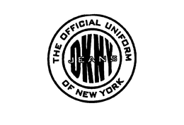 DKNY JEANS THE OFFICIAL UNIFORM OF NEW YORK - official mark drawing from the USPTO record