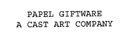 PAPEL GIFTWARE A CAST ART COMPANY - official mark drawing from the USPTO record