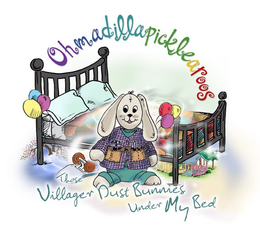 OHMADILLAPICKLEAROOS THOSE VILLAGER DUST BUNNIES UNDER MY BED - official mark drawing from the USPTO record