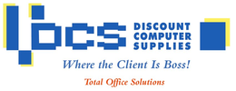 DCS DISCOUNT COMPUTER SUPPLIES WHERE THE CLIENT IS BOSS! TOTAL OFFICE SOLUTIONS - official mark drawing from the USPTO record