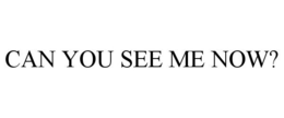 CAN YOU SEE ME NOW? - official mark drawing from the USPTO record