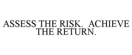 ASSESS THE RISK. ACHIEVE THE RETURN. - official mark drawing from the USPTO record
