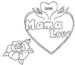 MAMA LOVE - official mark drawing from the USPTO record