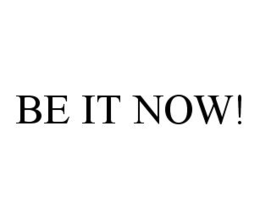 BE IT NOW! - official mark drawing from the USPTO record