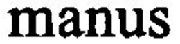 MANUS - official mark drawing from the USPTO record