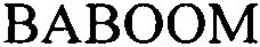 BABOOM - official mark drawing from the USPTO record
