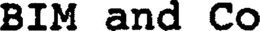 BIM AND CO - official mark drawing from the USPTO record