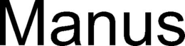 MANUS - official mark drawing from the USPTO record