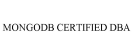 MONGODB CERTIFIED DBA - official mark drawing from the USPTO record