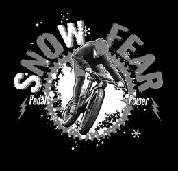 SNOW FEAR PEDAL POWER - official mark drawing from the USPTO record