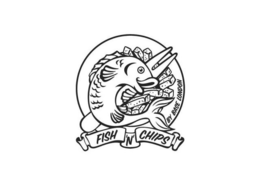 FISH 'N' CHIPS BY BASE LONDON - official mark drawing from the USPTO record