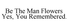 BE THE MAN FLOWERS YES, YOU REMEMBERED. - official mark drawing from the USPTO record