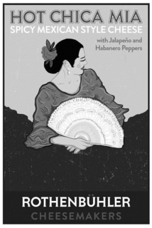HOT CHICA MIA SPICY MEXICAN STYLE CHEESE WITH JALAPEÑO AND HABANERO PEPPERS ROTHENBÜHLER CHEESEMAKERS - official mark drawing from the USPTO record