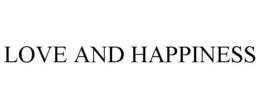 LOVE AND HAPPINESS - official mark drawing from the USPTO record