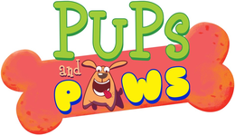PUPS AND PAWS - official mark drawing from the USPTO record