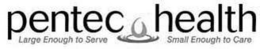 PENTEC HEALTH LARGE ENOUGH TO SERVE SMALL ENOUGH TO CARE - official mark drawing from the USPTO record
