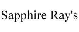 SAPPHIRE RAY'S - official mark drawing from the USPTO record