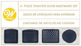 W WILTON 4 - PIECE TOASTER OVEN BAKEWARE SET JUEGO DE UTENSILIOS PARA HORNEAR ENSEMBLE DE ARTICLES DE CUISSON - official mark drawing from the USPTO record