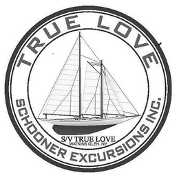 TRUE LOVE SCHOONER EXCURSIONS INC. S/V TRUE LOVE WATKINS GLEN, NY - official mark drawing from the USPTO record