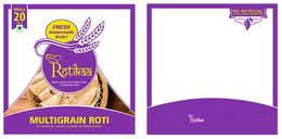 NEW ROTIKAA MADE IN AMERICA FOR HEALTHY LIVING & HOMEMADE TASTE SMALL 20 PIECES FRESH HOMEMADE TASTE! MULTIGRAIN ROTI NO ARTIFICIAL COLORS, FLAVORS OR PRESERVATIVES NO ARTIFICIAL COLORS · FLAVORS · PRESERVATIVES ALWAYS FRESH NEW ROTIKAA - official mark drawing from the USPTO record