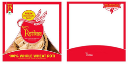 NEW ROTIKAA MADE IN AMERICA FOR HEALTHY LIVING & HOMEMADE TASTE BIG 25 PIECES FRESH HOMEMADE TASTE! 100% WHOLE WHEAT ROTI NO ARTIFICIAL COLORS, FLAVORS OR PRESERVATIVES NO ARTIFICIAL COLORS · FLAVORS · PRESERVATIVES ALWAYS FRESH NEW ROTIKAA - official mark drawing from the USPTO record