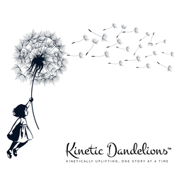 KINETIC DANDELIONS KINETICALLY UPLIFTING,ONE STORY AT A TIME - official mark drawing from the USPTO record