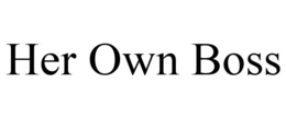 HER OWN BOSS - official mark drawing from the USPTO record