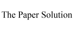 THE PAPER SOLUTION - official mark drawing from the USPTO record