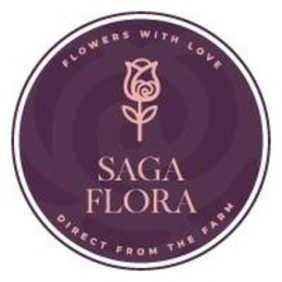 FLOWERS WITH LOVE SAGA FLORA DIRECT FROM THE FARM - official mark drawing from the USPTO record