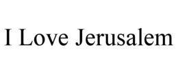 I LOVE JERUSALEM - official mark drawing from the USPTO record