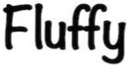 FLUFFY - official mark drawing from the USPTO record