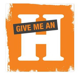 GIVE ME AN H - official mark drawing from the USPTO record