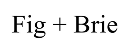 FIG + BRIE - official mark drawing from the USPTO record