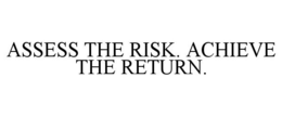 ASSESS THE RISK. ACHIEVE THE RETURN. - official mark drawing from the USPTO record