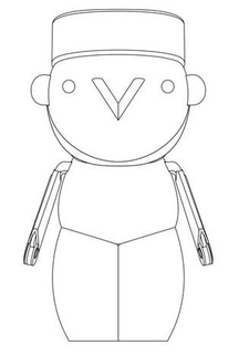 V - official mark drawing from the USPTO record