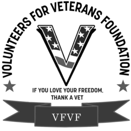 VOLUNTEERS FOR VETERANS FOUNDATION V IF YOU LOVE YOUR FREEDOM, THANK A VET VFVF - official mark drawing from the USPTO record