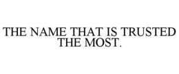 THE NAME THAT IS TRUSTED THE MOST. - official mark drawing from the USPTO record