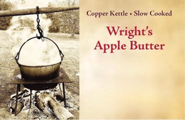 WRIGHT'S APPLE BUTTER COPPER KETTLE ♦ SLOW COOKED - official mark drawing from the USPTO record