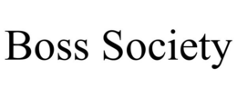 BOSS SOCIETY - official mark drawing from the USPTO record