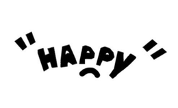 "HAPPY" - official mark drawing from the USPTO record