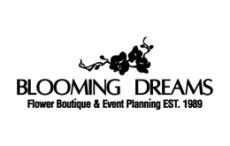 BLOOMING DREAMS FLOWER BOUTIQUE & EVENT PLANNING EST. 1989 - official mark drawing from the USPTO record