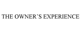THE OWNER’S EXPERIENCE - official mark drawing from the USPTO record