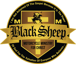 BLACK SHEEP MOTORCYCLE MINISTRY FOR CHRIST M M I AM NOT ASHAMED OF THE GOSPEL BECAUSE IT IS THE POWER OF GOD FOR THE SALVATION OF EVERYONE WHO BELIEVES... - official mark drawing from the USPTO record