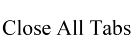 CLOSE ALL TABS - official mark drawing from the USPTO record