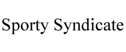 SPORTY SYNDICATE - official mark drawing from the USPTO record