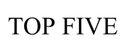TOP FIVE - official mark drawing from the USPTO record