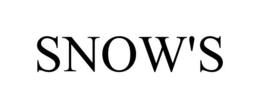 SNOW'S - official mark drawing from the USPTO record