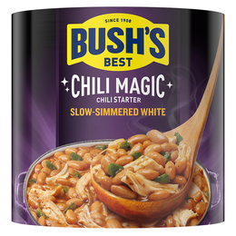 SINCE 1908 BUSH'S BEST CHILI MAGIC CHILI STARTER SLOW-SIMMERED WHITE - official mark drawing from the USPTO record