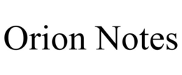 ORION NOTES - official mark drawing from the USPTO record